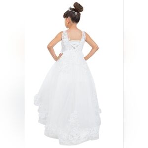 Girls Sleeveless High Low Gown